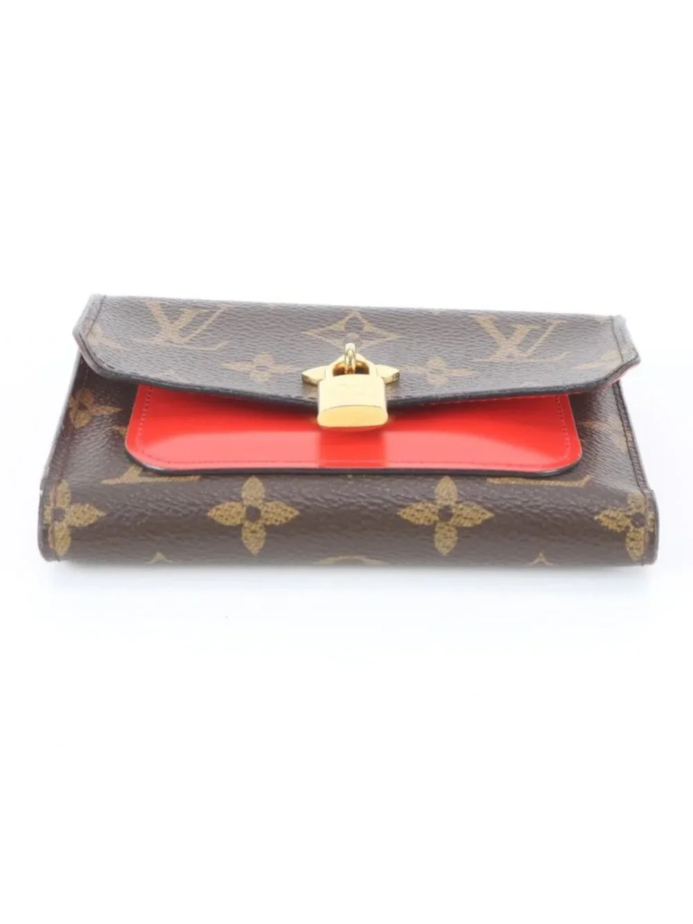 Louis Vuitton Monogram Portefeuille Flower Compact Leather Trifold Wallet
